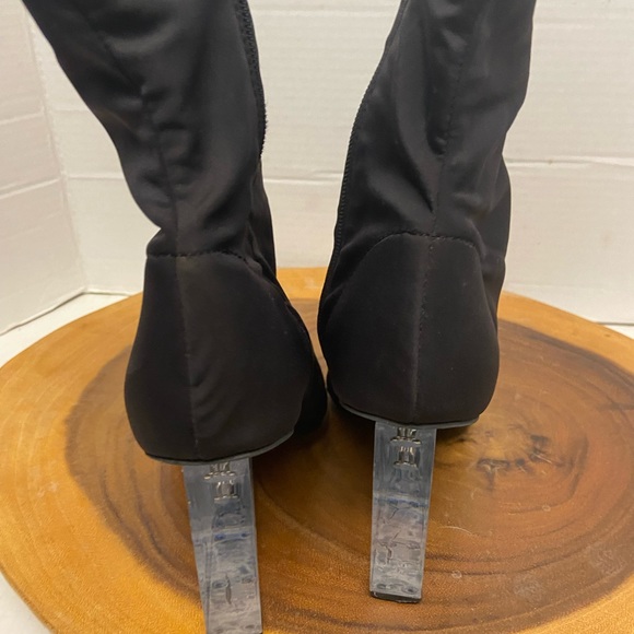 Jeffrey Campbell SIREN clear Acrylic Heeled Sock Booties - Picture 8 of 11